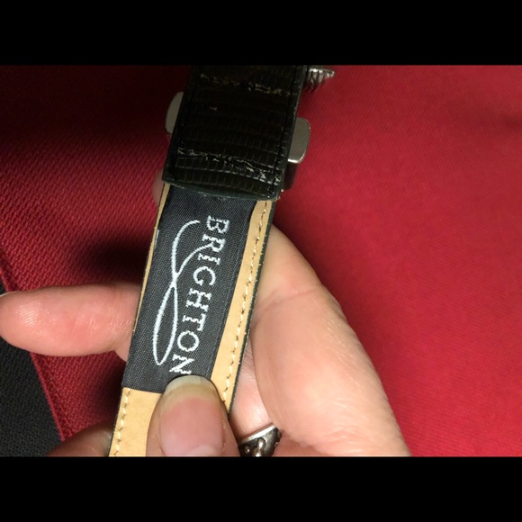 Brighton Lattice Patterned Metal & Leather Belt- 485 $25 or $20 w/offer - Picture 5 of 7